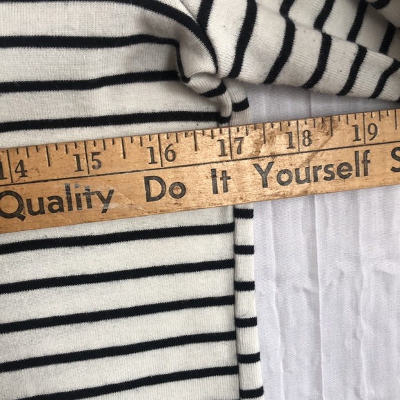 LOFT & KATE HILL Size PS black zip up hoodie & nautical cream & navy stripes top - Picture 9 of 12